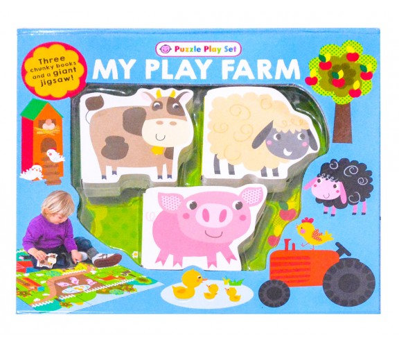 My Play Farm Puzzle Play Set - 3 Chunky Books and Giant Jigsaw
